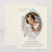 Zoete reflectie foto Eerste Heilige Communie Kaart (Voorkant / Achterkant)