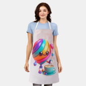Zoete Regenboog Barista Schort (Gedragen)