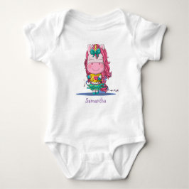 Zoete Regenboog Eenhoorn Feestje Baby Onesie Romper