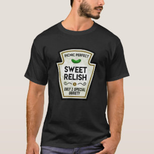 Zoete Relish Augurk Fles Label Halloween Matchin T-shirt