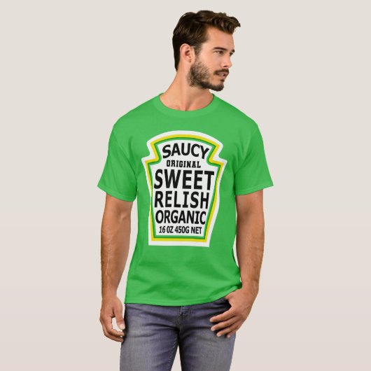 zoete relish Hot Packet Halloween kostuum T-shirt (Voorkant volledig)
