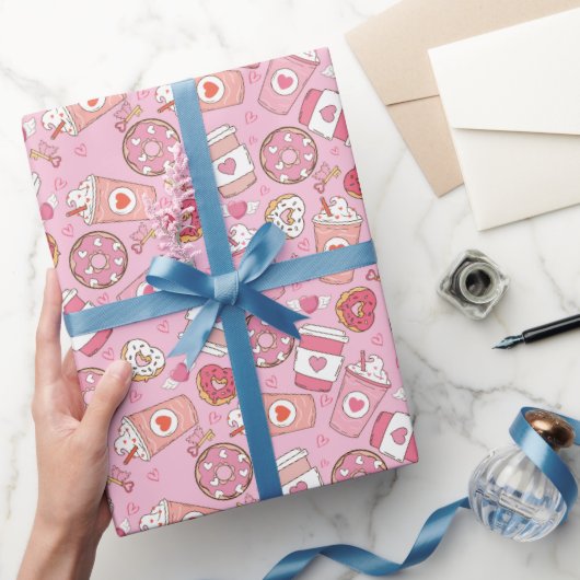 Zoete Retro Valentijnsdag Cadeaupapier (Geschenken)