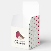 Zoete Robin en rode boog Bedankdoosjes (Geopend)