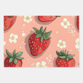 Zoete Rode Aardbei Inpakpapier Vel (Voorkant)