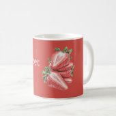 Zoete Rode Aardbeien Fruit Koffiemok (Voorkant rechts)