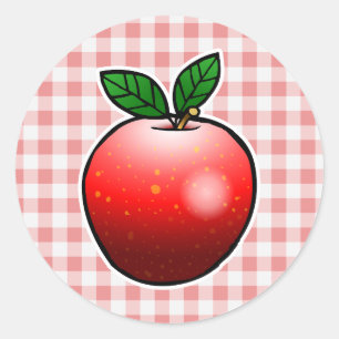 Zoete Rode Appel Ronde Sticker