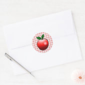 Zoete Rode Appel Ronde Sticker (Envelop)