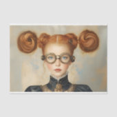 Zoete Rode Haren Steampunk Prinses AC9 Decoupage Tissuepapier (Voorkant)