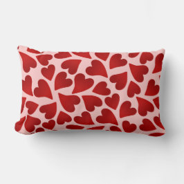 Zoete rode harten op roze Valentijnsdag  Kussen