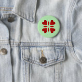 Zoete  rode harten ronde button 5,7 cm (In situ)