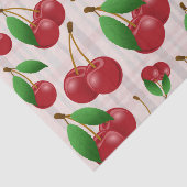 zoete rode kersen op pastelgif tissuepapier (Detail)