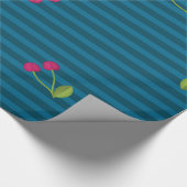 Zoete Rode Kersen Patroon Cadeaupapier (Hoek)