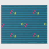 Zoete Rode Kersen Patroon Cadeaupapier (Vlak)