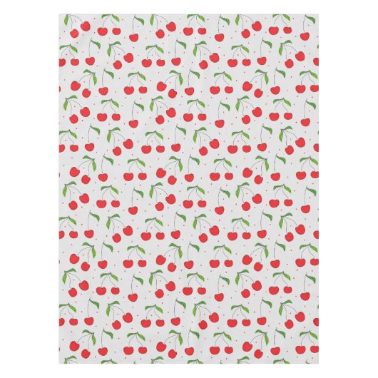 Zoete Rode Kersen Patroon Tafelkleed (Voorkant)