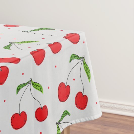 Zoete Rode Kersen Patroon Tafelkleed (Voorbeeld)