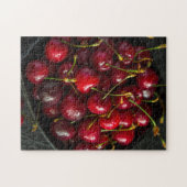 Zoete Rode Kersen Zomerfruit Stilleven Legpuzzel (Horizontaal)
