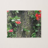 zoete rode lente bloemen in het park legpuzzel (Horizontaal)