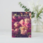 Zoete rode rozen gepersonaliseerd briefkaart (Staand voorkant)