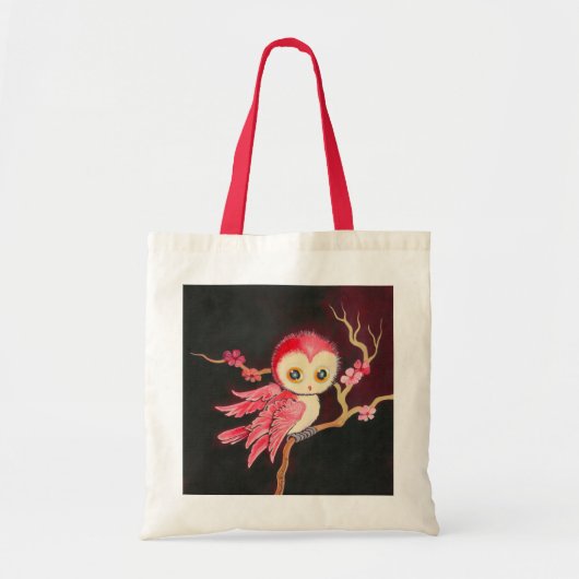 Zoete Rode Uil Tote Bag (Voorkant)