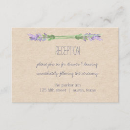 Zoete Roestige Paarse Lavendel Kraft Uiterlijk Ont Informatiekaartje