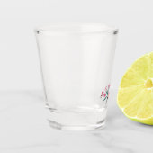 Zoete Roestische Bloemmotief Aanpasbaar Shot Glas (Links)