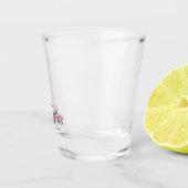 Zoete Roestische Bloemmotief Aanpasbaar Shot Glas (Rechts)