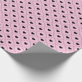 Zoete Rooster Roze Cadeaupapier (Hoek)