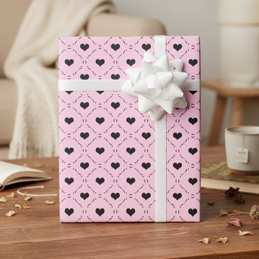 Zoete Rooster Roze Cadeaupapier