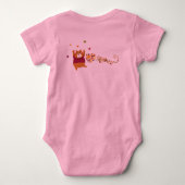 Zoete Roze Baby Body - Zachte Biologische Katoen E Romper (Achterkant)