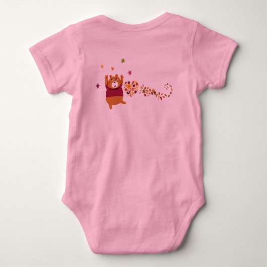 Zoete Roze Baby Body - Zachte Biologische Katoen E Romper (Achterkant)