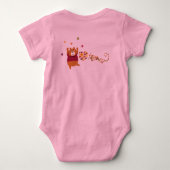 Zoete Roze Baby Body - Zachte Biologische Katoenen Romper (Achterkant)