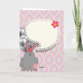 Zoete roze ballonnen, zoete verjaardag kaart (Achterkant)