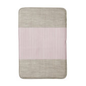 Zoete roze beige horizontale strepen jute mat (Voorkant Verticaal)