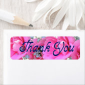 Zoete roze bloemen Dank jullie Stickers - Etikette (Insitu)