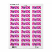 Zoete roze bloemen Dank jullie Stickers - Etikette (Full Sheet)