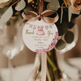 Zoete Roze Bloemen Elegante Baby Meisje Douche Bedankjes Labels