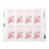 Zoete roze bloemen etiket (Full Sheet)