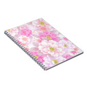 Zoete roze bloemen notitieboek (Rechterzijde)