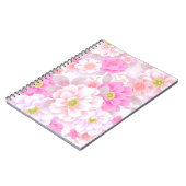 Zoete roze bloemen notitieboek (Linkerzijde)
