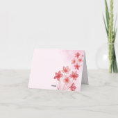Zoete Roze Bloemige Verjaardag Bedankt (Achterkant)