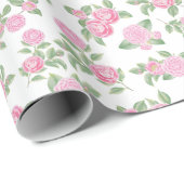 Zoete roze Camellia bloemen Cadeaupapier (Rol Hoek)