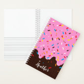 Zoete Roze Chocolade Snoep Notitieboek (Binnen)