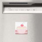 Zoete Roze Cupcake Magneet (Insitu (Vaatwasser))