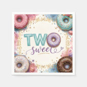 Zoete Roze Donut Thema Servet (Voorkant)