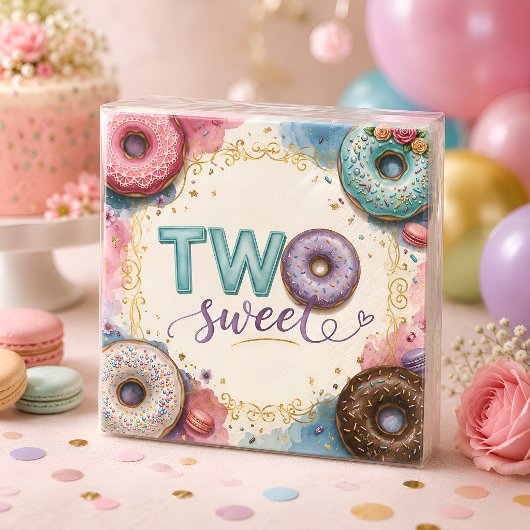 Zoete Roze Donut Thema Servet