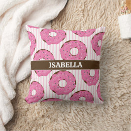 Zoete Roze Donut Worp Kussen