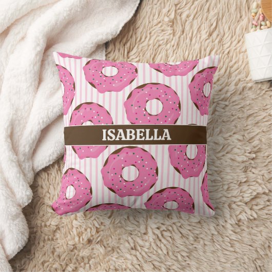 Zoete Roze Donut Worp Kussen (Deken)