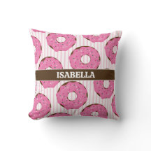 Zoete Roze Donut Worp Kussen