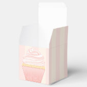 Zoete roze elegante cupcake bedankdoosjes (Geopend)