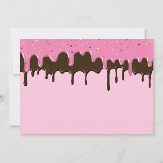 Zoete roze en chocolade Ice cram Birthday Kaart (Achterkant)